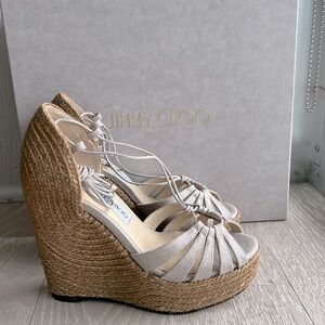 New Jimmy Choo Denzie wedge sandals size 8.5